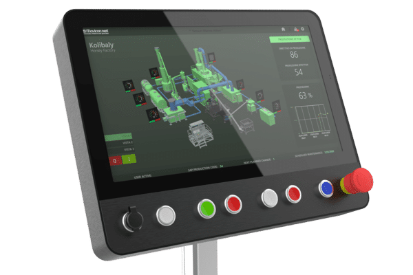 Panel PC consolle di comando HMI PSE 4000 vista frontale