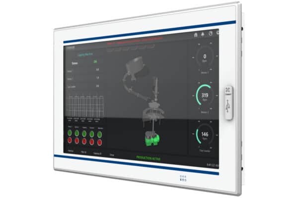 Panel PC industriale resistivo PPE 1000 USB frontale