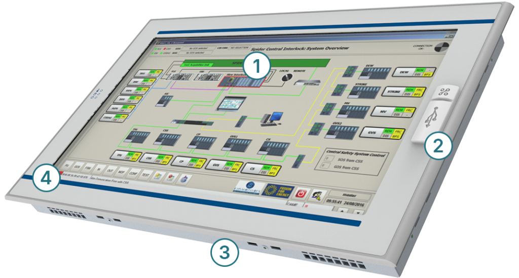 Panel PC industriale con touchscreen resistivo PPE 1000