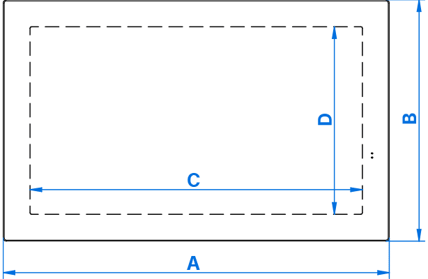Panel PC PPE 4000 PRO dimensioni frontale