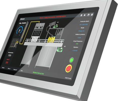 Panel PC industriale HMI full IP 65 acciaio inox CPE 4000