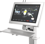 Progetto panel PC personalizzato con stazione di lavorazione su palo